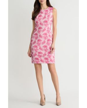 Kasper Princess Seam Sheath Dress - Pink