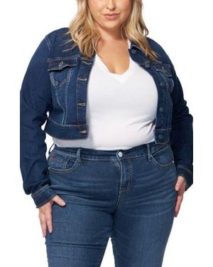 Slink Jeans Crop Denim Jacket - Blue