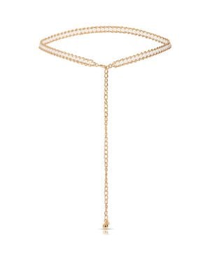 Ettika Imitation Pearl Chain Belt - Metallic