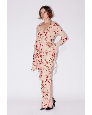 Saemdi Rose Chiffon Skirt - White