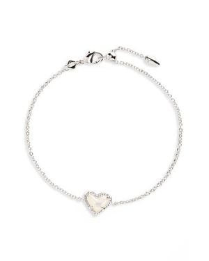 Kendra Scott Ari Heart Charm Bracelet - White