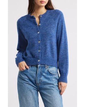 Doen Petra Alpaca & Merino Wool Blend Cardigan - Blue