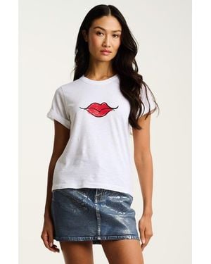 Lisa Todd Kiss And Make Up Tee - White