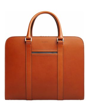 Carl Friedrik Palissy Double Briefcase - Brown