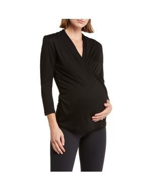 Accouchée Pure Maternity/Nursing Top - Black