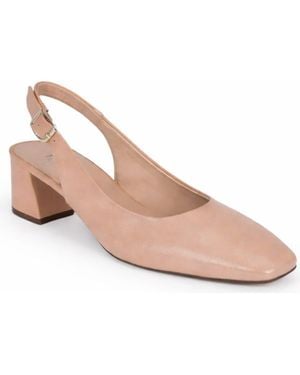 Menina Step Pia Leather Slingback Pump - Pink