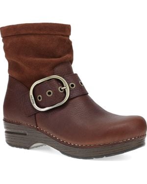 Dansko Pearson Leather Clog Boot - Brown