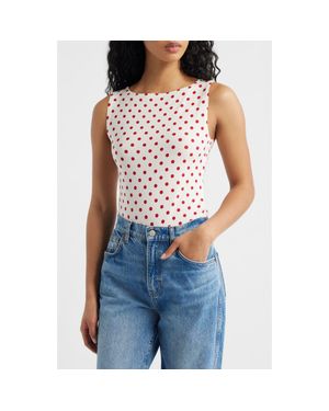 Reformation Dusk Stretch Knit Top - Red