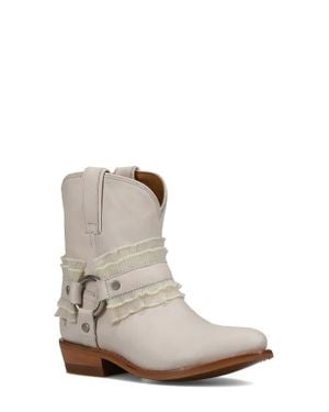 Frye Billy Ruffle Harness Bootie - White