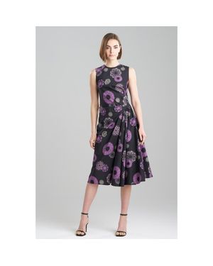 Natori Ikigai Sleeveless Side Drape Dress - Blue