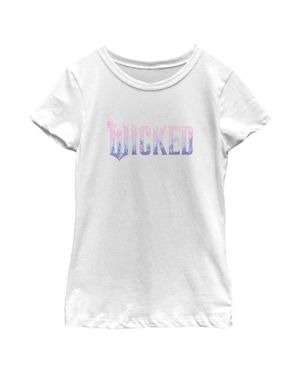 Wicked: For Good Girls' Floral And Logo T-Shirt - White