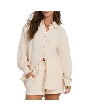 Billabong Wanderer Solid Cotton Shirt - Natural