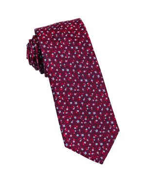 W.r.k. Mini Floral Silk Tie - Red