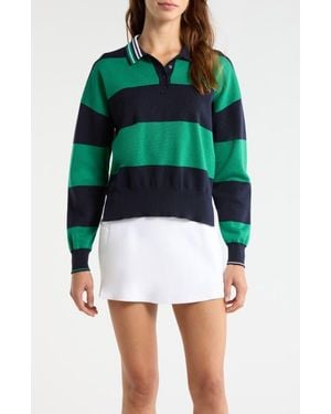G/FORE Stripe Merino Wool Rugby Golf Sweater - Multicolor