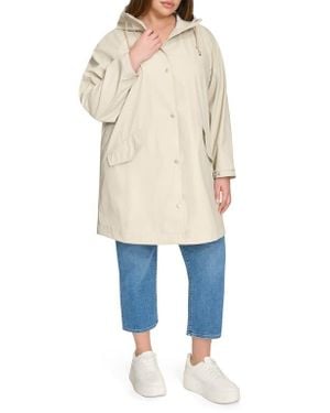 Levi's Water Resistant Hooded Raincoat - Natural