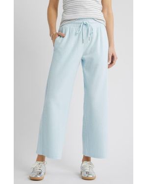 Caslon Ankle Wide Leg Travel Pants - Blue