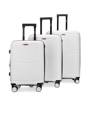 Bobcat Trencher 3 Piece Expandable Spinner Luggage Set With Tsa Lock - Black