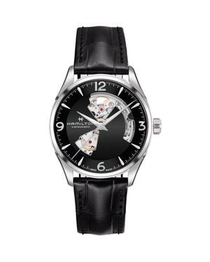 Hamilton Jazzmaster Open Heart Automatic Leather Strap Watch, 42Mm - Black
