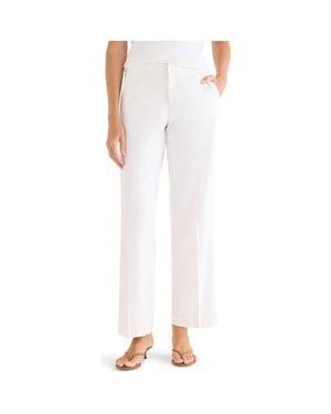 NIC+ZOE Lenox Linen Blend Pants - White