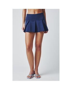 Florence By Mills Pleated Mini Skort - Blue
