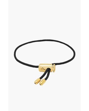 Nialaya String Adjustable Lock Bracelet - Black