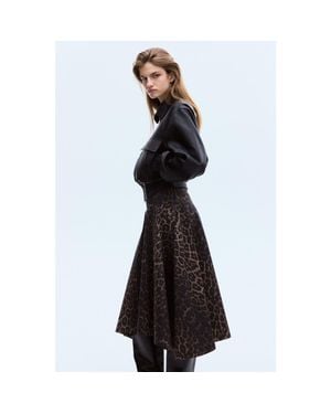 H&M Flared Twill Skirt - Black