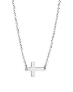 Nashelle Cross Pendant Necklace - Blue