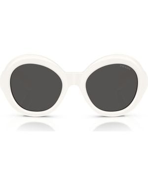 Prada 53Mm Round Sunglasses - Gray