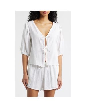 Rip Curl Vibe Surf Tie Front Top - White