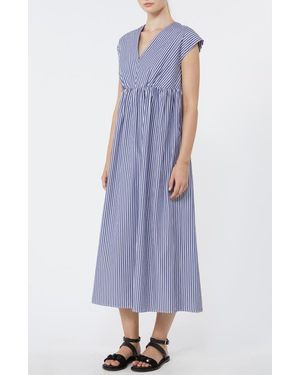 Weekend by Maxmara Molo Stripe Cotton Dress - Blue