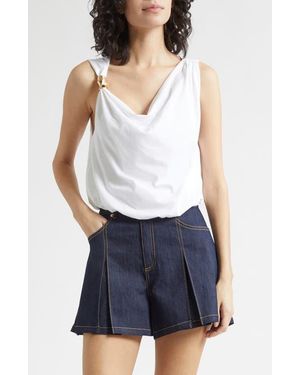Cinq À Sept Darius Asymmetric Neck Top - Blue