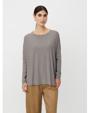 Masai Mabarr Oversized Stripe T-Shirt - Gray