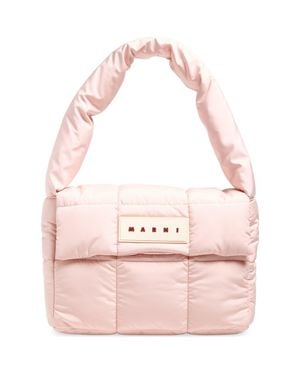 Marni Quilted Puffer Shoulder Bag - Pink