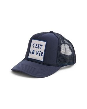 Friday Feelin C'Est La Vie Trucker Hat - Blue