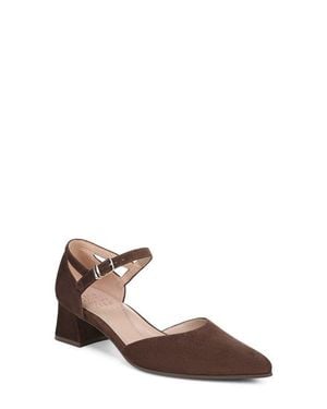 Naturalizer Maddox Ankle Strap Pointed Toe Pump - Brown