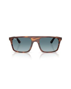 Ray-Ban 57Mm Gradient Square Sunglasses - Blue