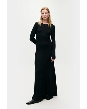 SILK LAUNDRY Jersey Modal Cutaway Dress - Black