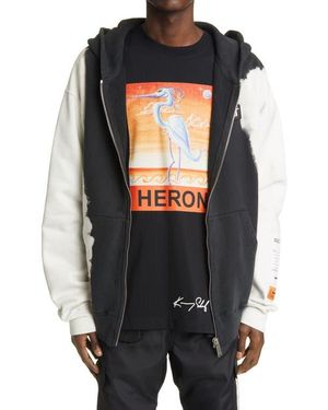 Heron Preston X Caterpillar Phantom Tie Dye Cotton Hoodie - Black