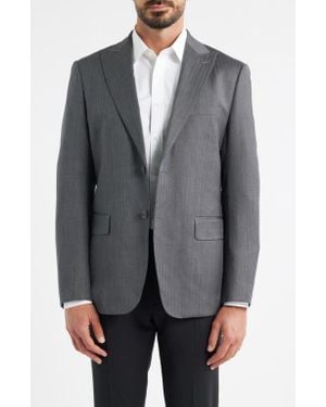 Daniel Hechter Modern Fit Wool Blend Herringbone Sport Coat - Gray