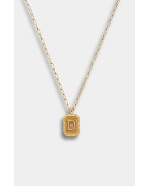 Stella & Dot Heirloom Initial Pendant Necklace - White