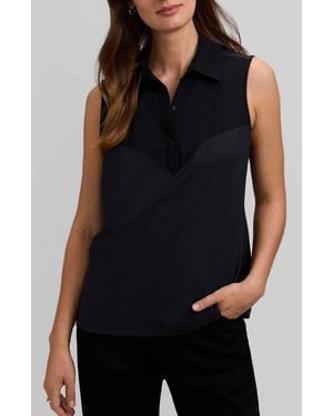 Foxcroft Chelsea Layered Sleeveless Tank - Blue