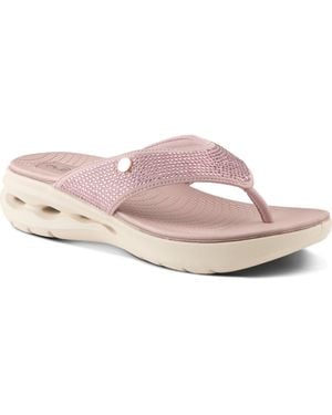 Flexus by Spring Step Gorski Platform Wedge Flip Flop - Pink