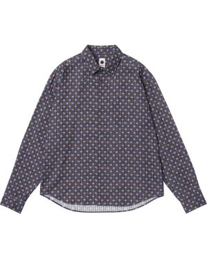 vowels Floral Dobby Shirt - Blue