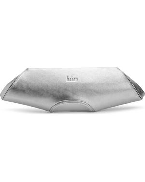 BEHNO Elizabeth Leather Baguette Clutch - Gray
