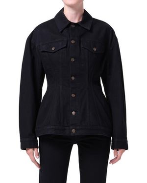 Agolde Myra Structured Denim Jacket - Black