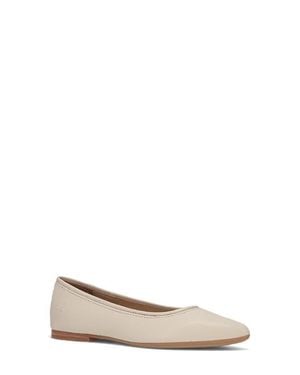 Frye Heather Pointed Toe Ballet Flat - Natural