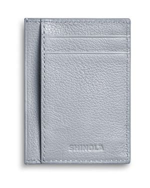 Shinola Canfield Essential Id Pebble Leather Card Holder - Gray