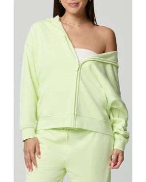 Florence By Mills Cozy Crush Oversize Zip Hoodie - Green