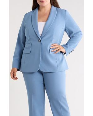 Anne Klein Triple Pocket Blazer - Blue