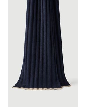Brunello Cucinelli Cashmere Rib Knit Scarf - Blue